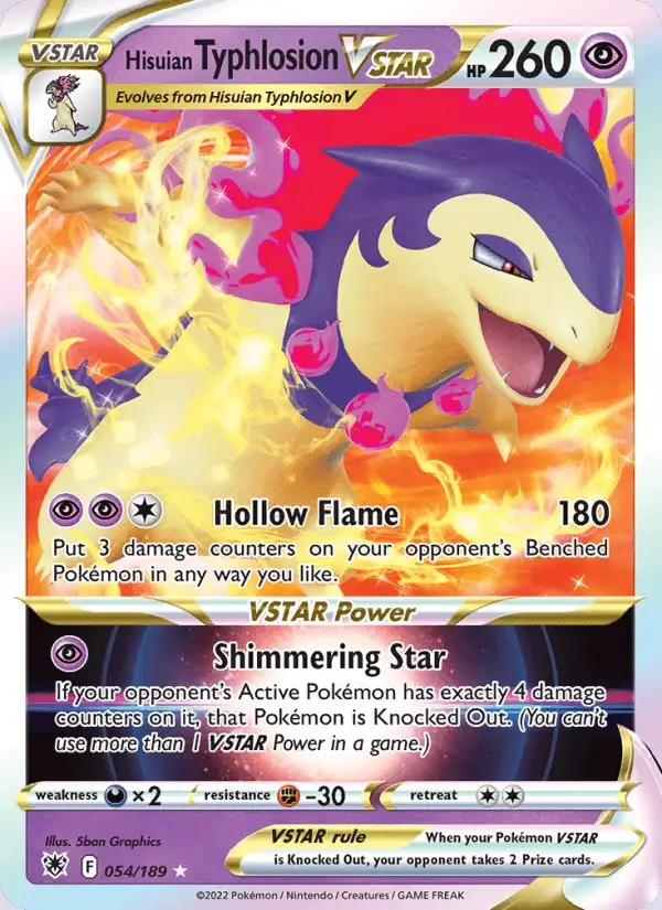 Hisuian Typhlosion VSTAR #054 Astral Radiance PSA 10