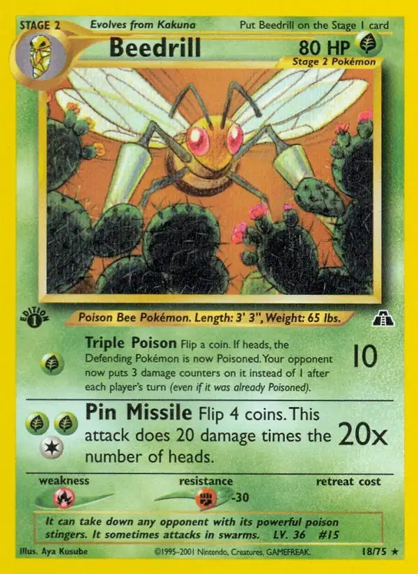 Beedrill #18 Neo Discovery PSA 10