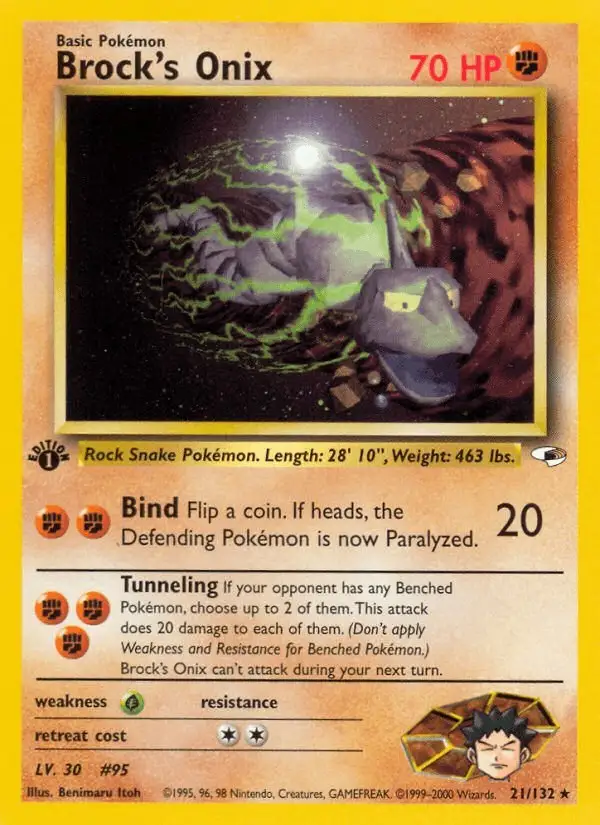 Brock's Onix #21 Gym Heroes PSA 10