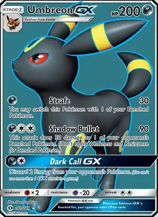 Umbreon GX #142 Sun & Moon PSA 10