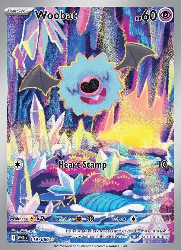 Woobat #119 White Flare PSA 10