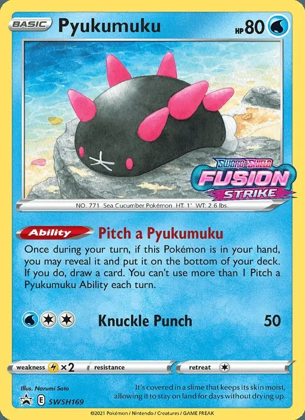 Pyukumuku #SWSH169 SWSH Black Star Promos PSA 10