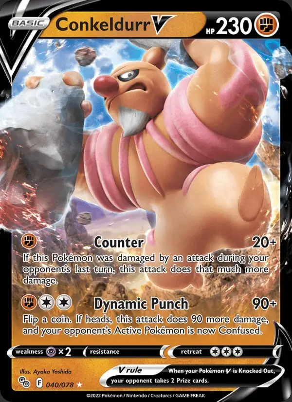 Conkeldurr V #040 Pokémon GO PSA 10