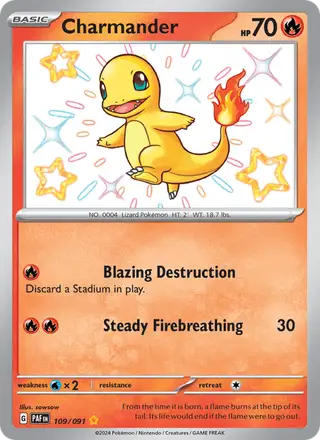 Charmander #109 Paldean Fates PSA 10