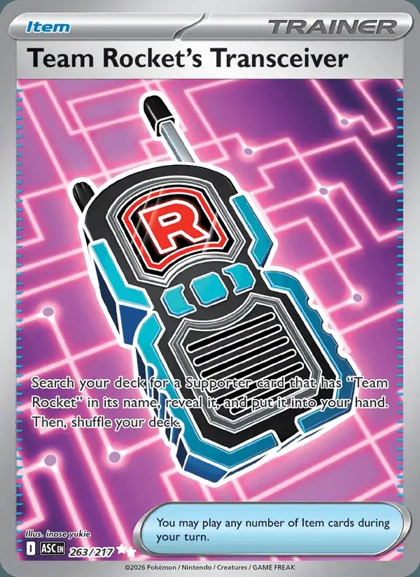 Team Rocket's Transceiver #263 Ascended Heroes PSA 10