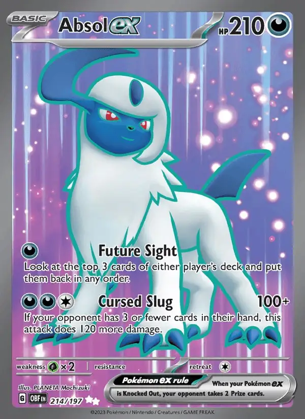 Absol ex #214 Obsidian Flames PSA 10