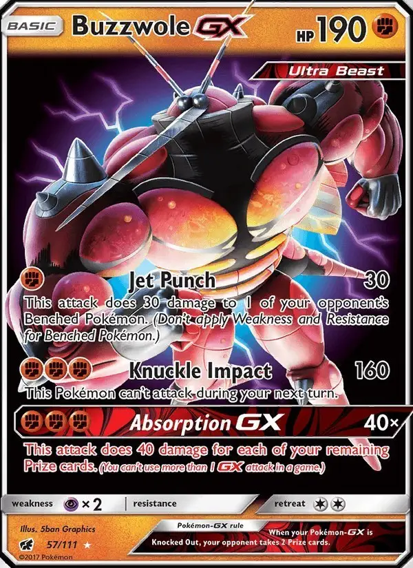 Buzzwole GX #57 Crimson Invasion PSA 10
