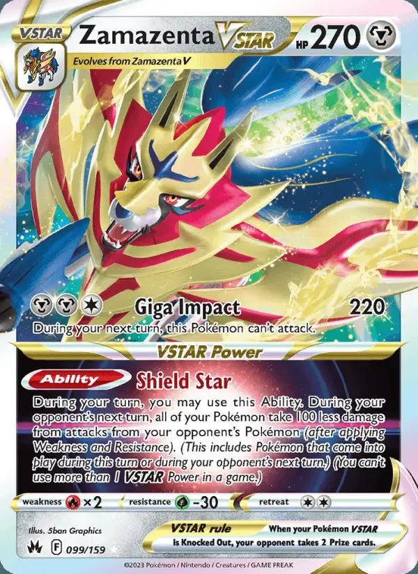 Zamazenta VSTAR #099 Crown Zenith PSA 10