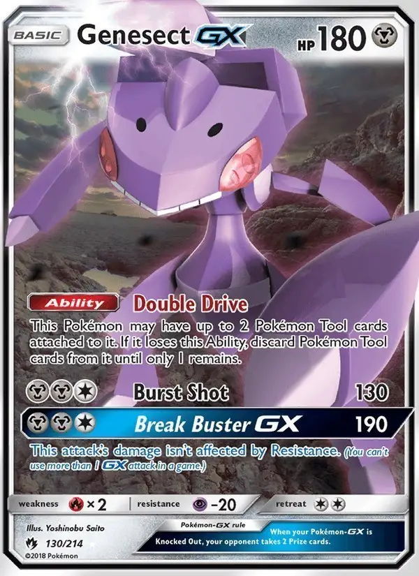 Genesect GX #130 Lost Thunder PSA 10