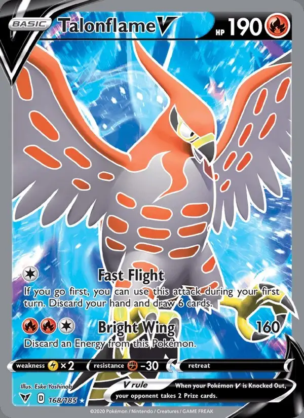 Talonflame V #168 Vivid Voltage PSA 10