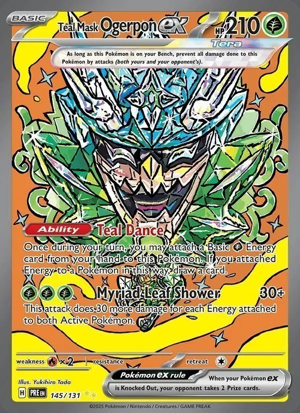 Teal Mask Ogerpon ex #145 Prismatic Evolutions PSA 10