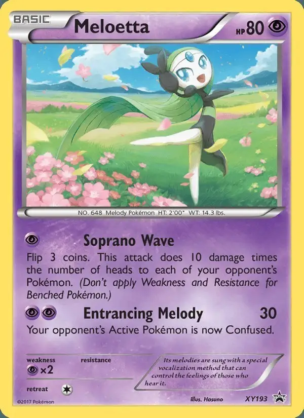 Meloetta #XY193 XY Black Star Promos PSA 10