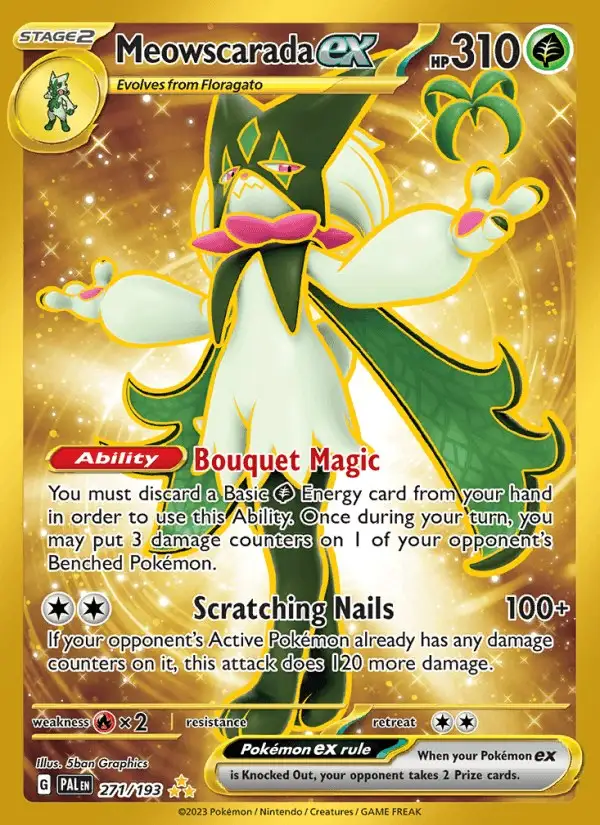 Meowscarada ex #271 Paldea Evolved PSA 10
