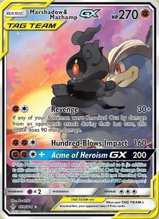 Marshadow & Machamp GX #199 Unbroken Bonds PSA 10