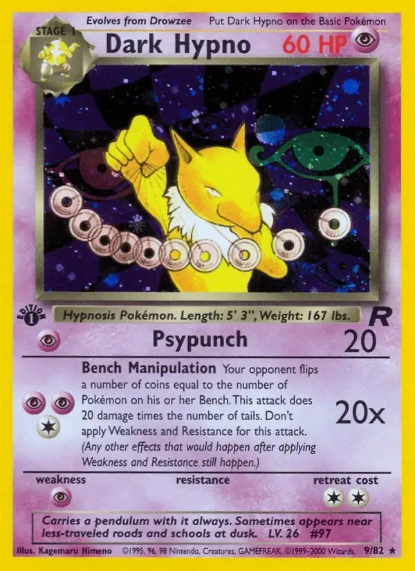 Dark Hypno #9 Team Rocket PSA 10