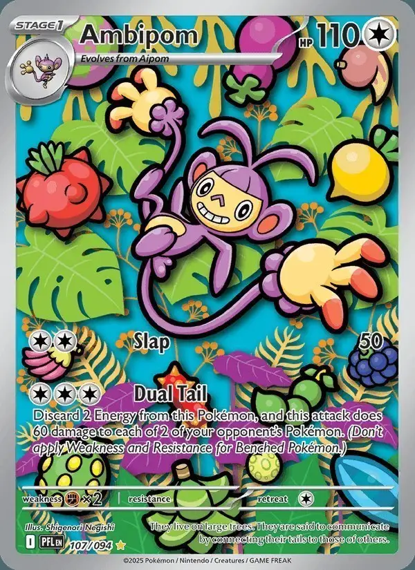 Ambipom #107 Phantasmal Flames PSA 10