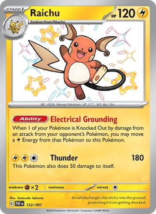 Raichu #132 Paldean Fates PSA 10