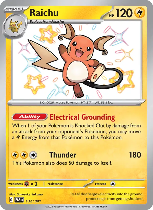Raichu #132 Paldean Fates PSA 10