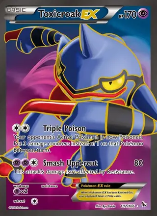 Toxicroak EX #102 Flashfire PSA 10