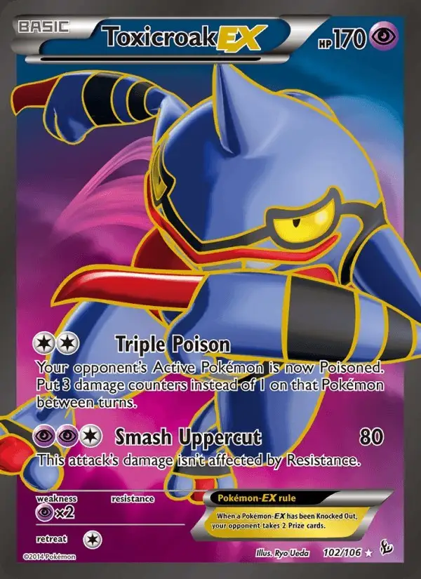 Toxicroak EX #102 Flashfire PSA 10
