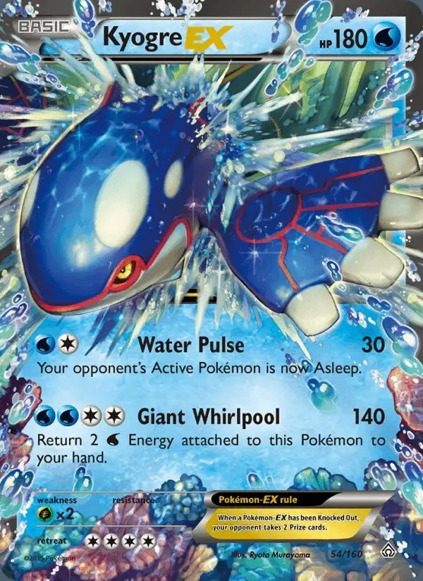 Kyogre EX #54 Primal Clash PSA 10