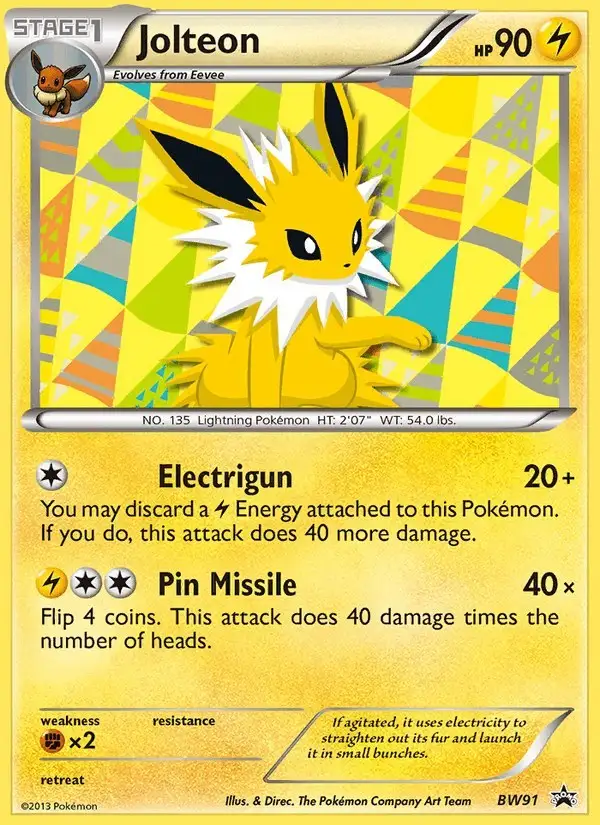 Jolteon #BW91 BW Black Star Promos PSA 10