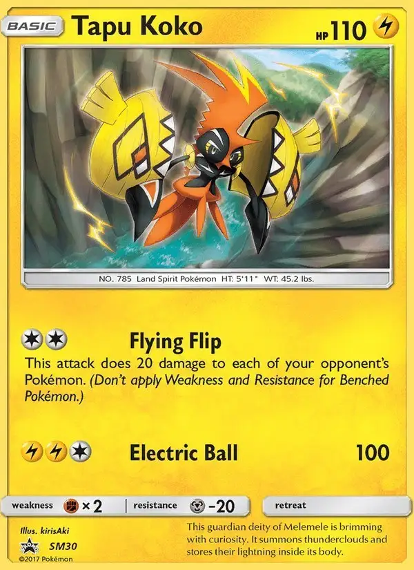 Tapu Koko #SM30 SM Black Star Promos PSA 10