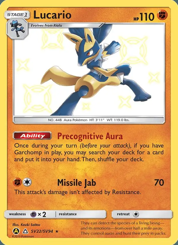 Lucario #SV22 Hidden Fates Shiny Vault PSA 10