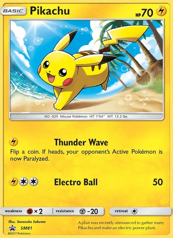 Pikachu #SM81 SM Black Star Promos PSA 10