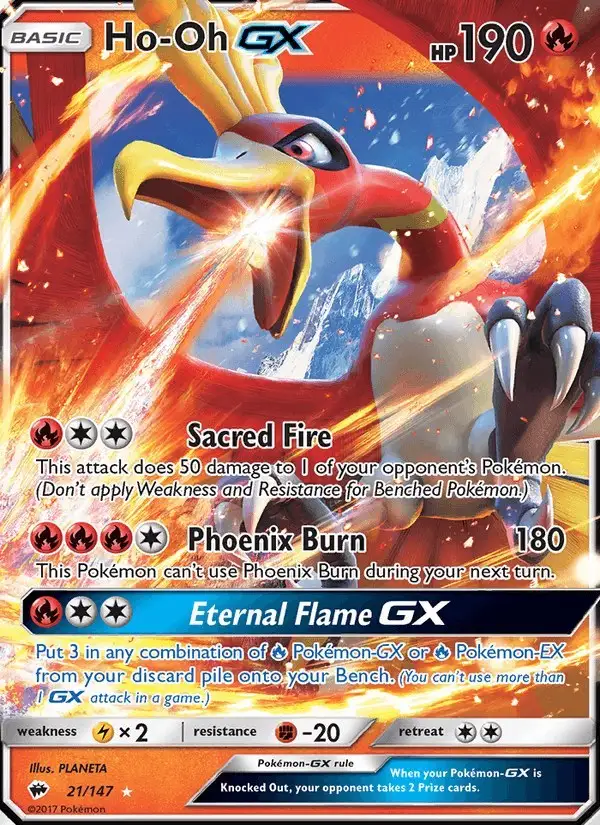 Ho-Oh GX #21 Burning Shadows PSA 10