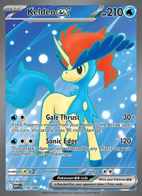 Keldeo ex #159 White Flare PSA 10