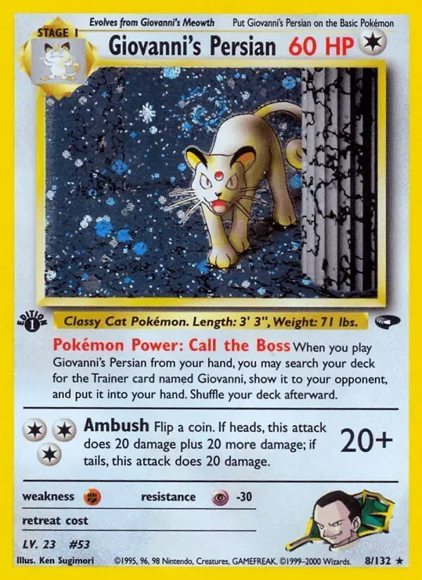 Giovanni's Persian #8 Gym Challenge PSA 10