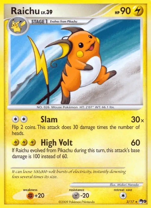 Raichu #3 POP Series 9 PSA 10