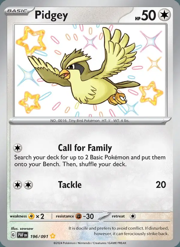 Pidgey #196 Paldean Fates PSA 10