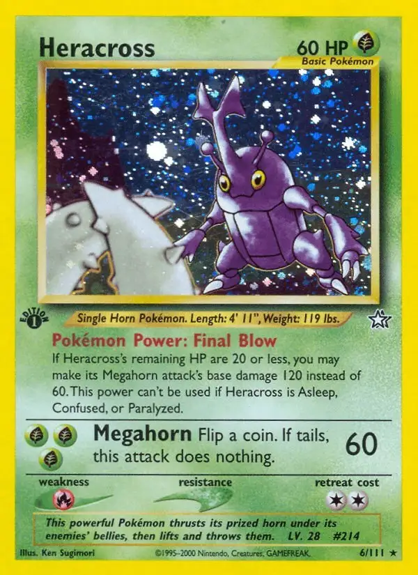 Heracross #6 Neo Genesis PSA 10