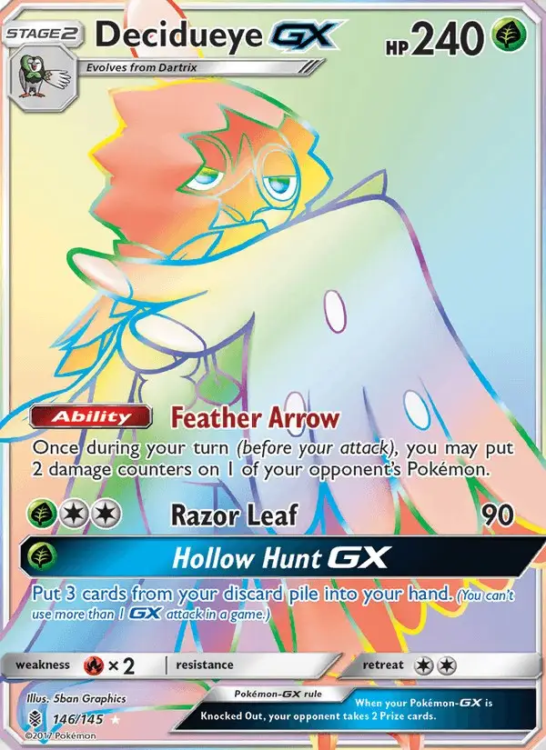 Decidueye GX #146 Guardians Rising PSA 10