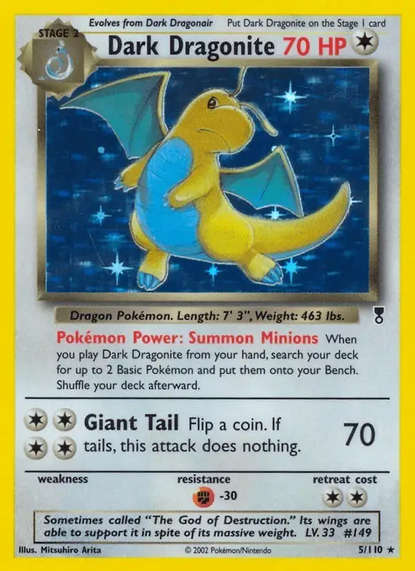Dark Dragonite #5 Legendary Collection PSA 10