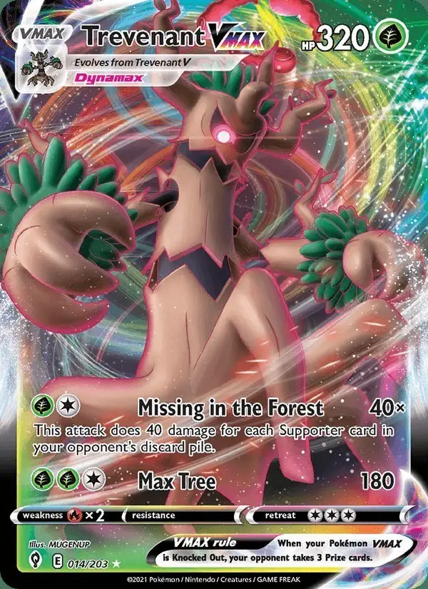 Trevenant VMAX #14 Evolving Skies PSA 10