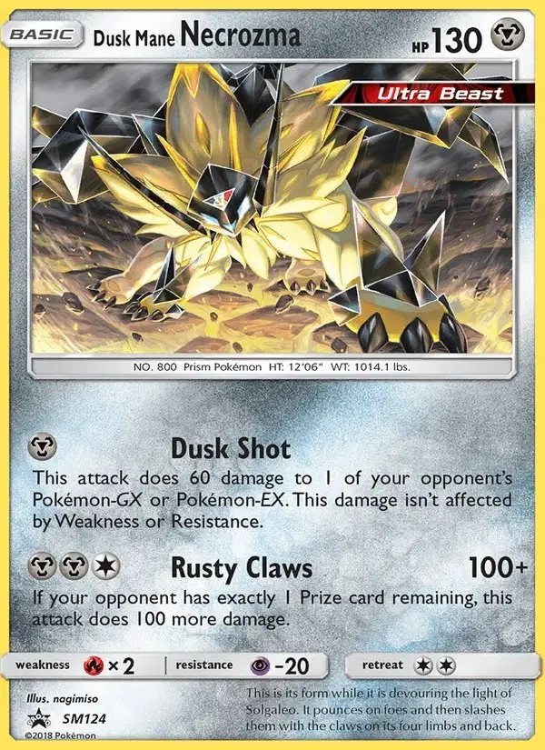 Dusk Mane Necrozma #SM124 SM Black Star Promos PSA 10