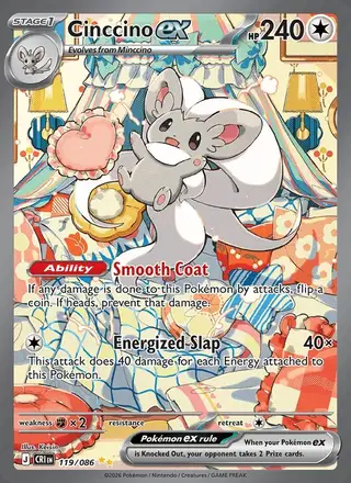 Cinccino ex #119 Chaos Rising PSA 10