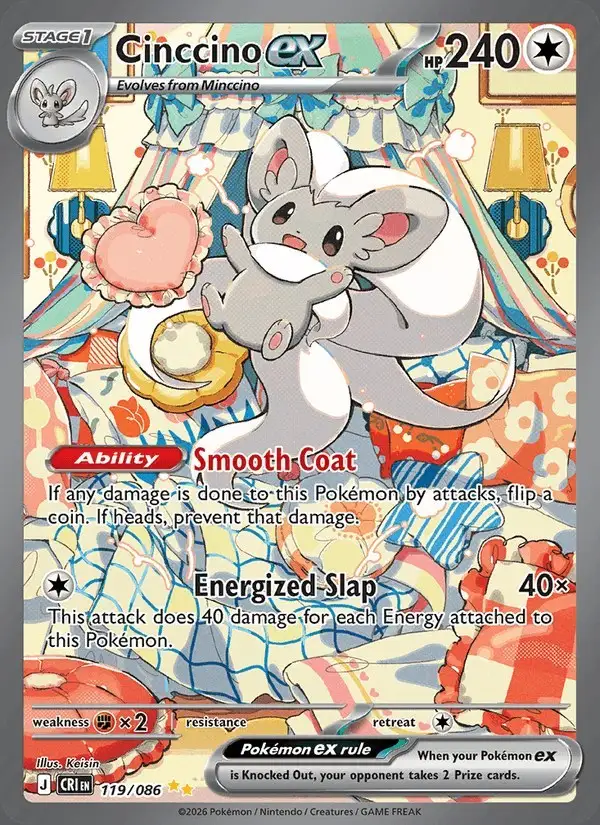 Cinccino ex #119 Chaos Rising PSA 10