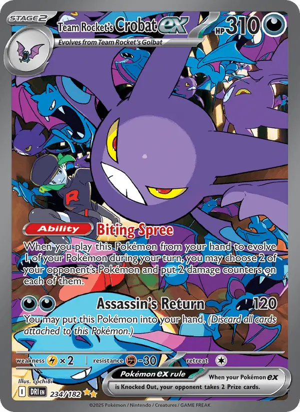 Rocket's Crobat ex #234 Destined Rivals PSA 10