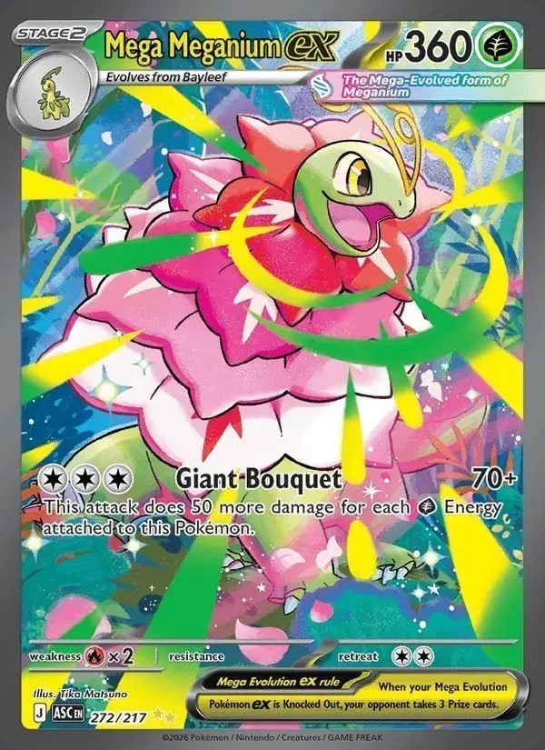 Mega Meganium ex #272 Ascended Heroes PSA 10