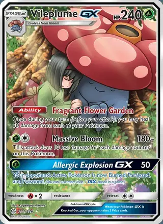Vileplume GX #211 Cosmic Eclipse PSA 10