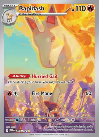 Rapidash #189 Destined Rivals PSA 10