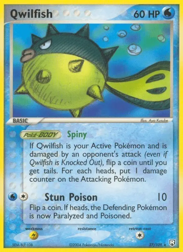 Qwilfish #27 Team Rocket Returns PSA 10