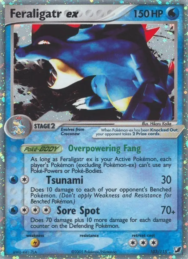 Feraligatr ex #103 Unseen Forces PSA 10