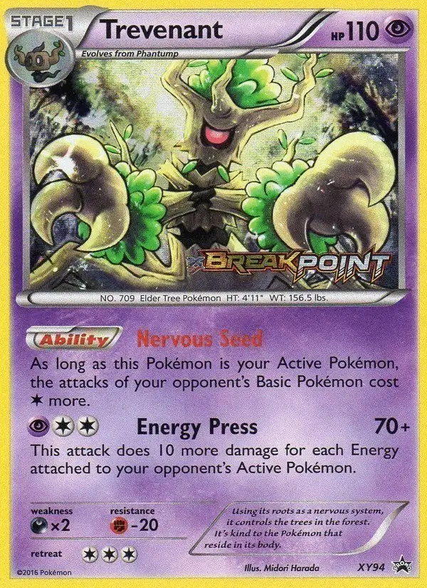 Trevenant #XY94 XY Black Star Promos PSA 10