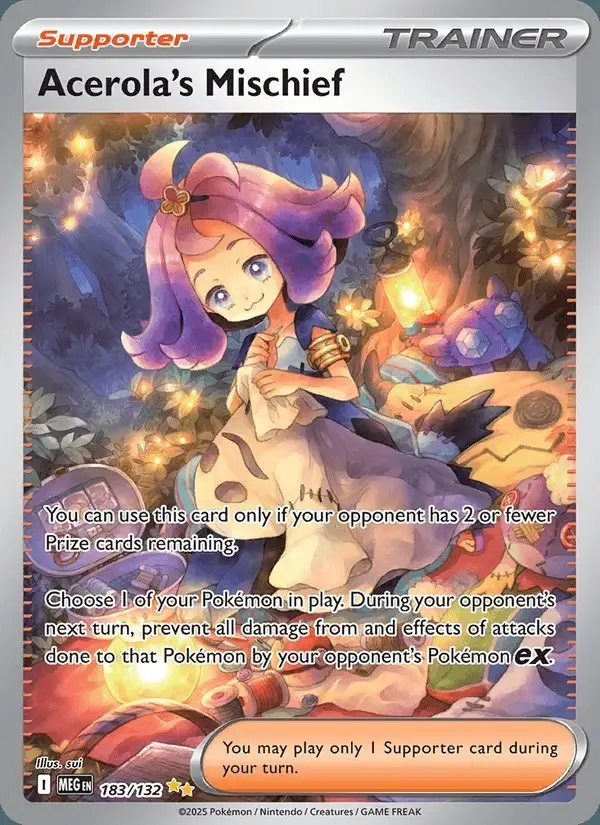 Acerola's Mischief #183 Mega Evolution PSA 10