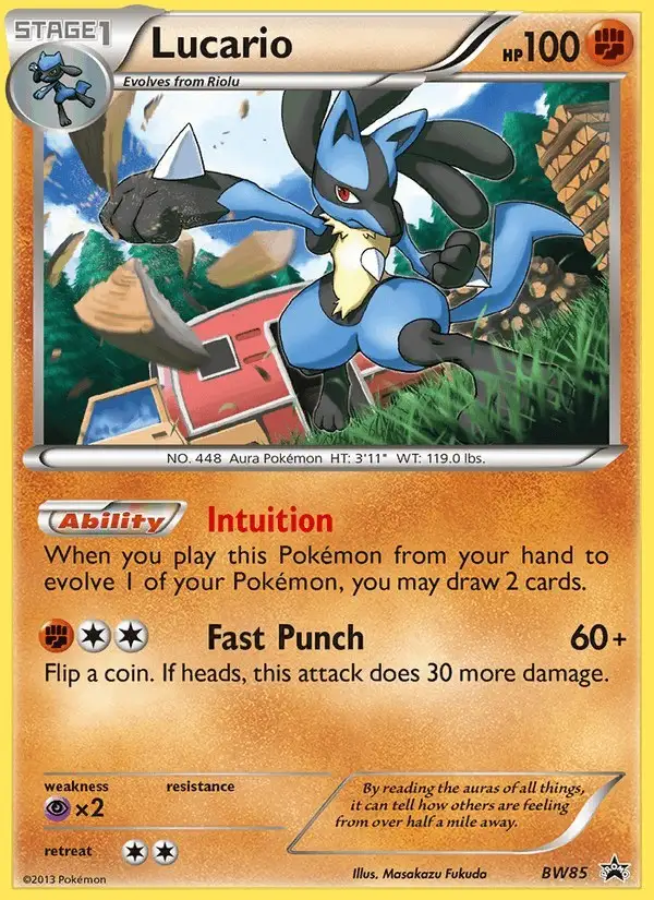 Lucario #BW85 BW Black Star Promos PSA 10